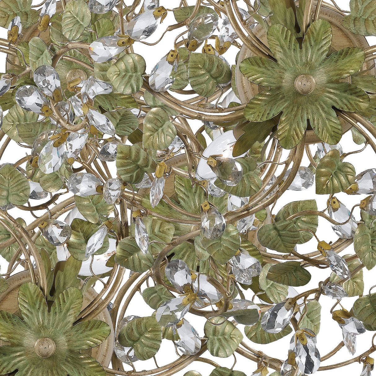 Josie 3 Light Champagne Green Tea Mini Chandelier 4845-CT