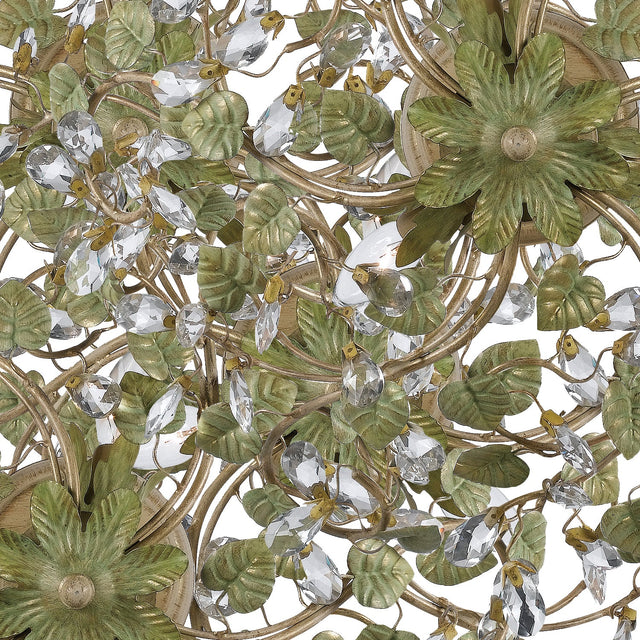Josie 3 Light Champagne Green Tea Mini Chandelier 4845-CT