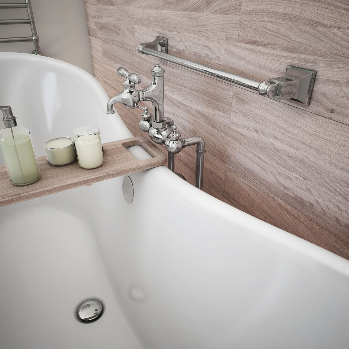 DreamLine Chesapeake 69 in. L x 31 in. H Acrylic Freestanding Bathtub with White Finish