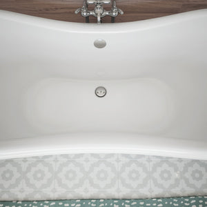 DreamLine Chesapeake 69 in. L x 31 in. H Acrylic Freestanding Bathtub with White Finish
