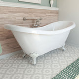 DreamLine Chesapeake 69 in. L x 31 in. H Acrylic Freestanding Bathtub with White Finish
