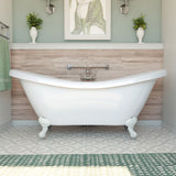 DreamLine Chesapeake 69 in. L x 31 in. H Acrylic Freestanding Bathtub with White Finish