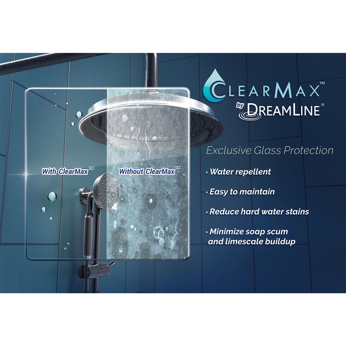 DreamLine Duet 32 in. D x 60 in. W x 74 3/4 in. H Semi-Frameless Bypass Shower Door in Chrome and Left Drain Black Base