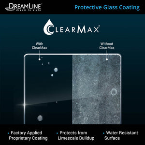 DreamLine Prism 40 in. x 74 3/4 in. Frameless Neo-Angle Pivot Shower Enclosure in Satin Black with Black Base Kit