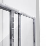 DreamLine Cornerview 36 in. D x 36 in. W x 74 3/4 in. H Framed Sliding Shower Enclosure in Brushed Nickel with Biscuit Shower Base