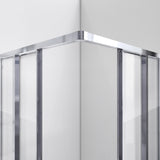 DreamLine Cornerview 42 in. D x 42 in. W x 74 3/4 in. H Framed Sliding Shower Enclosure in Chrome with White Acrylic Base Kit