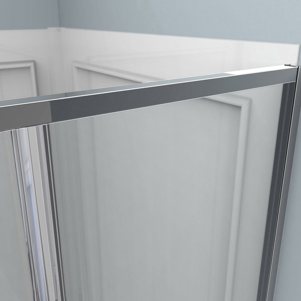 DreamLine Cornerview 36 in. D x 36 in. W x 76 3/4 in. H Framed Sliding Shower Enclosure in Brushed Nickel with White Acrylic Kit