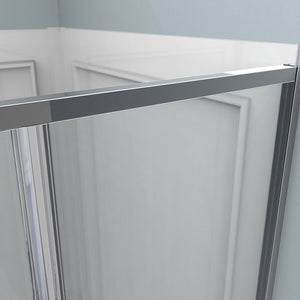 DreamLine Cornerview 36 in. D x 36 in. W x 76 3/4 in. H Framed Sliding Shower Enclosure in Brushed Nickel with White Acrylic Kit