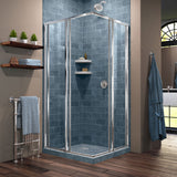 DreamLine Cornerview 40 1/2 in. D x 40 1/2 in. W x 72 in. H Framed Sliding Shower Enclosure in Chrome