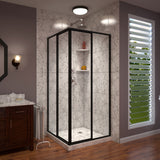DreamLine Cornerview 40 1/2 in. D x 40 1/2 in. W x 72 in. H Framed Sliding Shower Enclosure in Satin Black