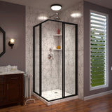 DreamLine Cornerview 40 1/2 in. D x 40 1/2 in. W x 72 in. H Framed Sliding Shower Enclosure in Satin Black