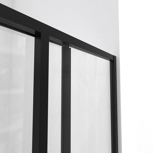 DreamLine Cornerview 36 in. D x 36 in. W x 74 3/4 in. H Framed Sliding Shower Enclosure and Shower Base Kit in Satin Black