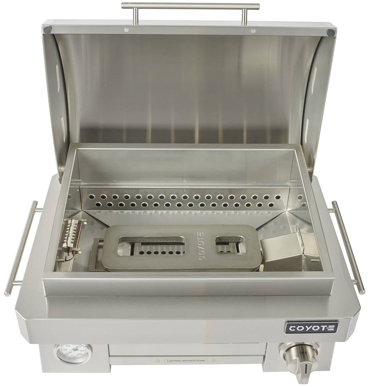 Coyote C1PORTLP 25" Portable Gas Grill, 1 Burner, Ceramic, Liquid Propane, Stainless Steel - image 10