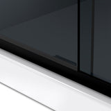DreamLine Crest 58-60 in. W x 76 in. H Smoke Gray Glass Frameless Sliding Shower Door in Satin Black