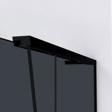 DreamLine Crest 58-60 in. W x 76 in. H Smoke Gray Glass Frameless Sliding Shower Door in Satin Black