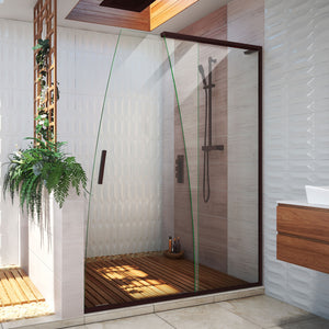 DreamLine Crest 58-60 in. W x 76 in. H Clear Glass Frameless Sliding Shower Door in Oil Rubbed Bronze