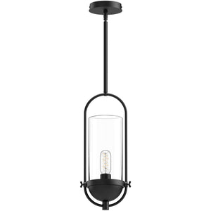Alora PD539018AGCL CYRUS 8" PD AGED BRASS CLEAR GLASS ROD 46 1X60W E26