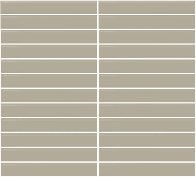 Daltile Color Wheel Mosaic Architectural Gray Straight Joint 2x2 Glossy Mosaic Tile