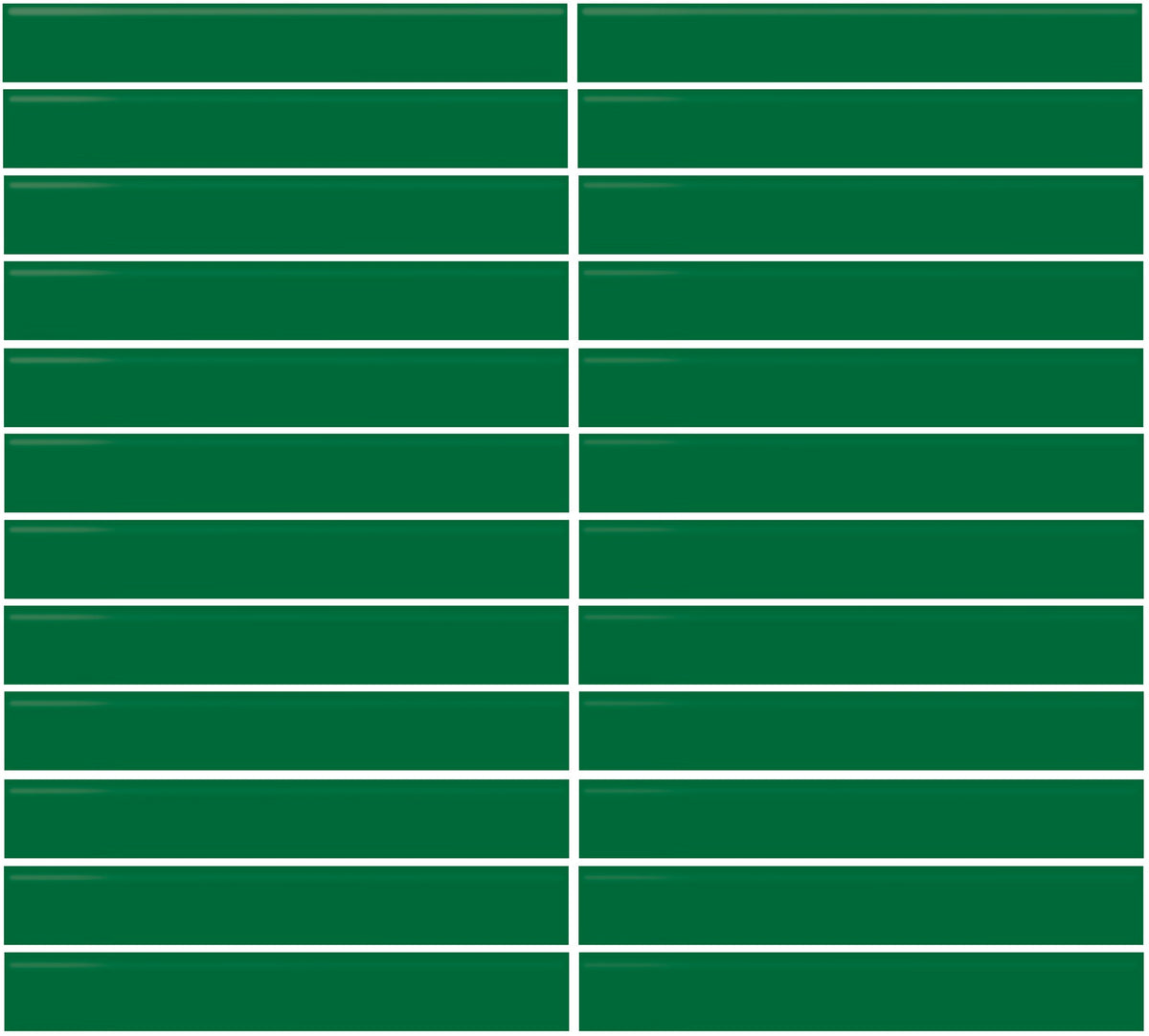 Daltile Color Wheel Mosaic Emerald Straight Joint 1x6 Glossy Mosaic Tile