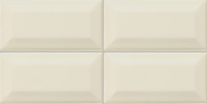 Daltile Color Wheel Classic Almond 26CR Chair Rail Glossy Wall Tile Trim