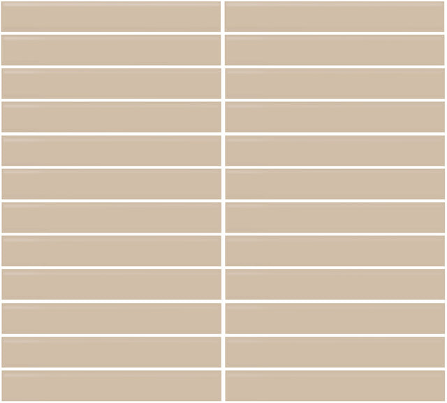Daltile Color Wheel Mosaic Urban Putty Straight Joint 2x2 Glossy Mosaic Tile