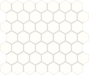 Daltile Color Wheel Mosaic Arctic White Hexagon 1.5 Glossy Mosaic Tile
