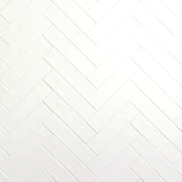 Daltile Stagecraft Arctic White Rectangle 3x12 Undulated Glossy Wall Tile
