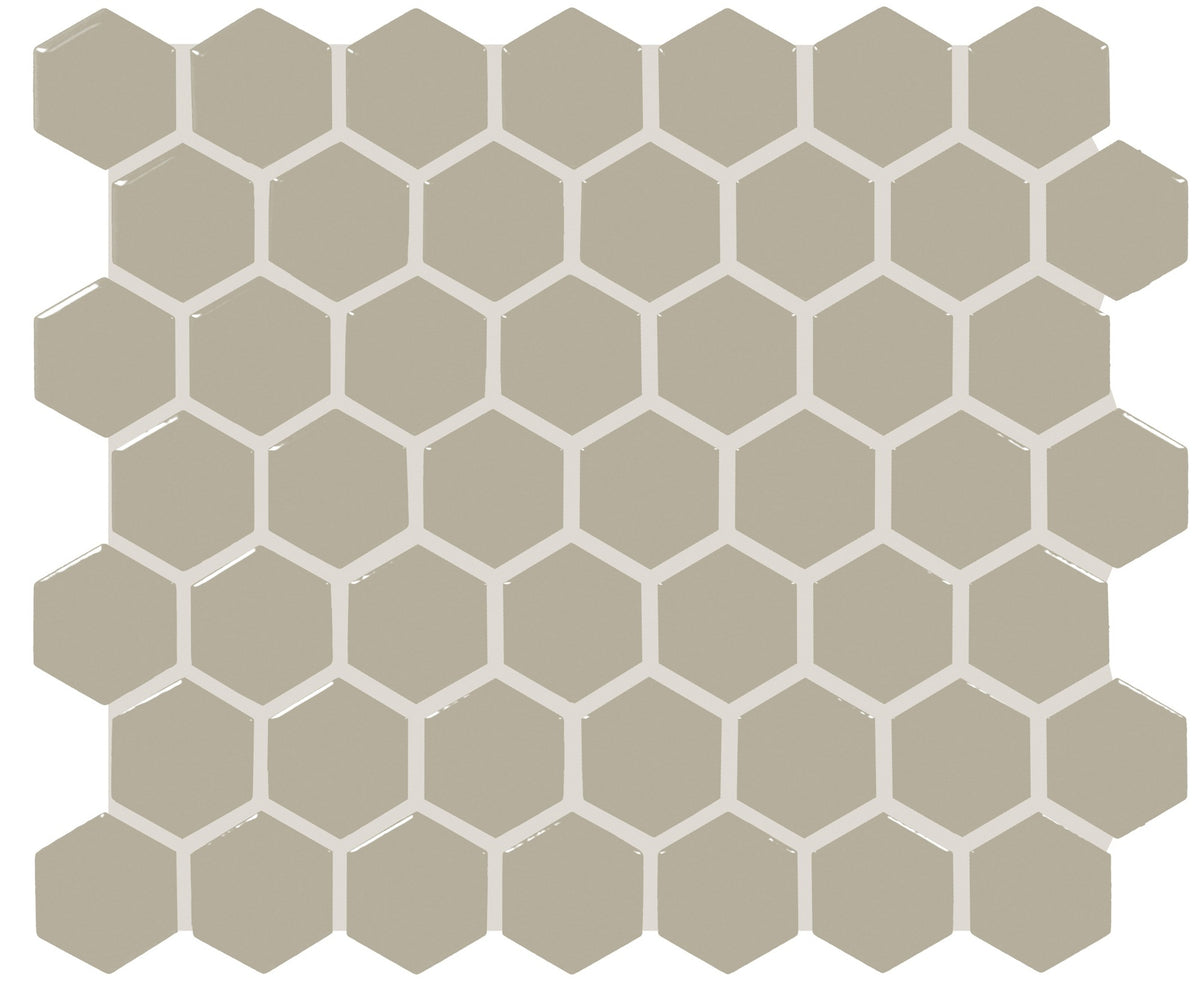 Daltile Color Wheel Mosaic Matte Architectural Gray Hexagon 1.5 Matte Mosaic Tile