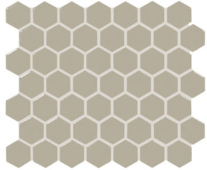 Daltile Color Wheel Mosaic Matte Architectural Gray Hexagon 1.5 Matte Mosaic Tile