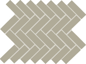 Daltile Color Wheel Mosaic Matte Architectural Gray Herringbone 1x3 Matte Mosaic Tile