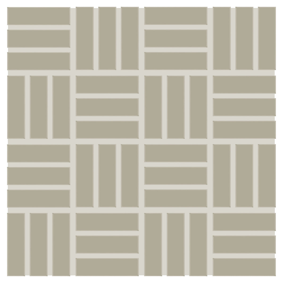 Daltile Color Wheel Mosaic Matte Architectural Gray Lattice Weave 1x3 Matte Mosaic Tile