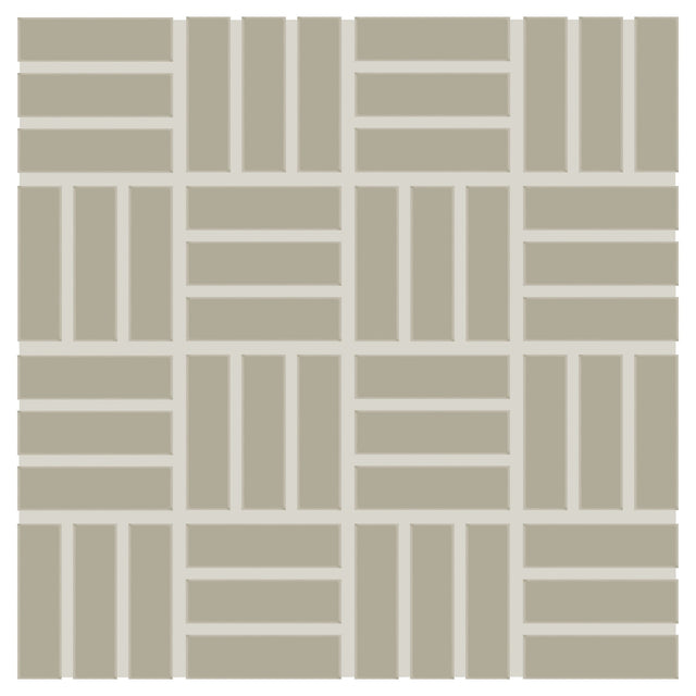 Daltile Color Wheel Mosaic Matte Architectural Gray Lattice Weave 1x3 Matte Mosaic Tile