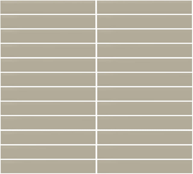Daltile Color Wheel Mosaic Matte Architectural Gray Straight Joint 1x6 Matte Mosaic Tile