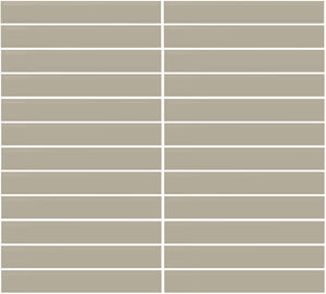Daltile Color Wheel Mosaic Matte Architectural Gray Straight Joint 1x6 Matte Mosaic Tile