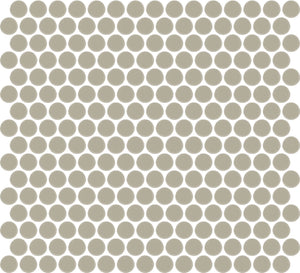 Daltile Color Wheel Mosaic Matte Architectural Gray Penny Rounds Matte Mosaic Tile