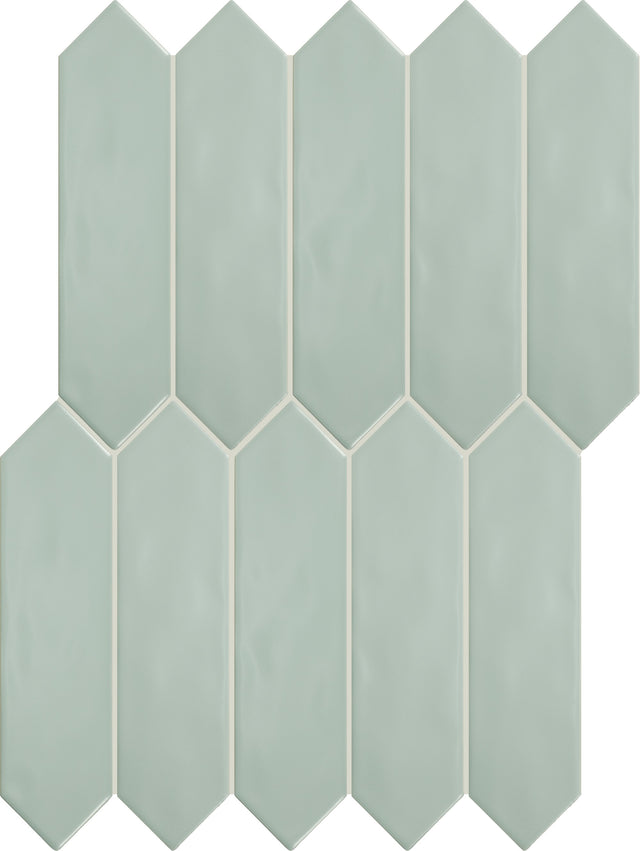 Daltile Stagecraft Matte Spa Picket 3x12 Undulated Matte Wall Tile