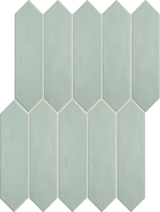 Daltile Stagecraft Matte Spa Picket 3x12 Undulated Matte Wall Tile