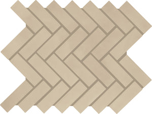 Daltile Color Wheel Mosaic Matte Urban Putty Herringbone 1x3 Matte Mosaic Tile