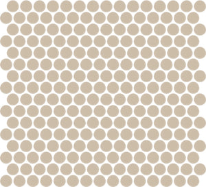 Daltile Color Wheel Mosaic Matte Urban Putty Penny Rounds Matte Mosaic Tile