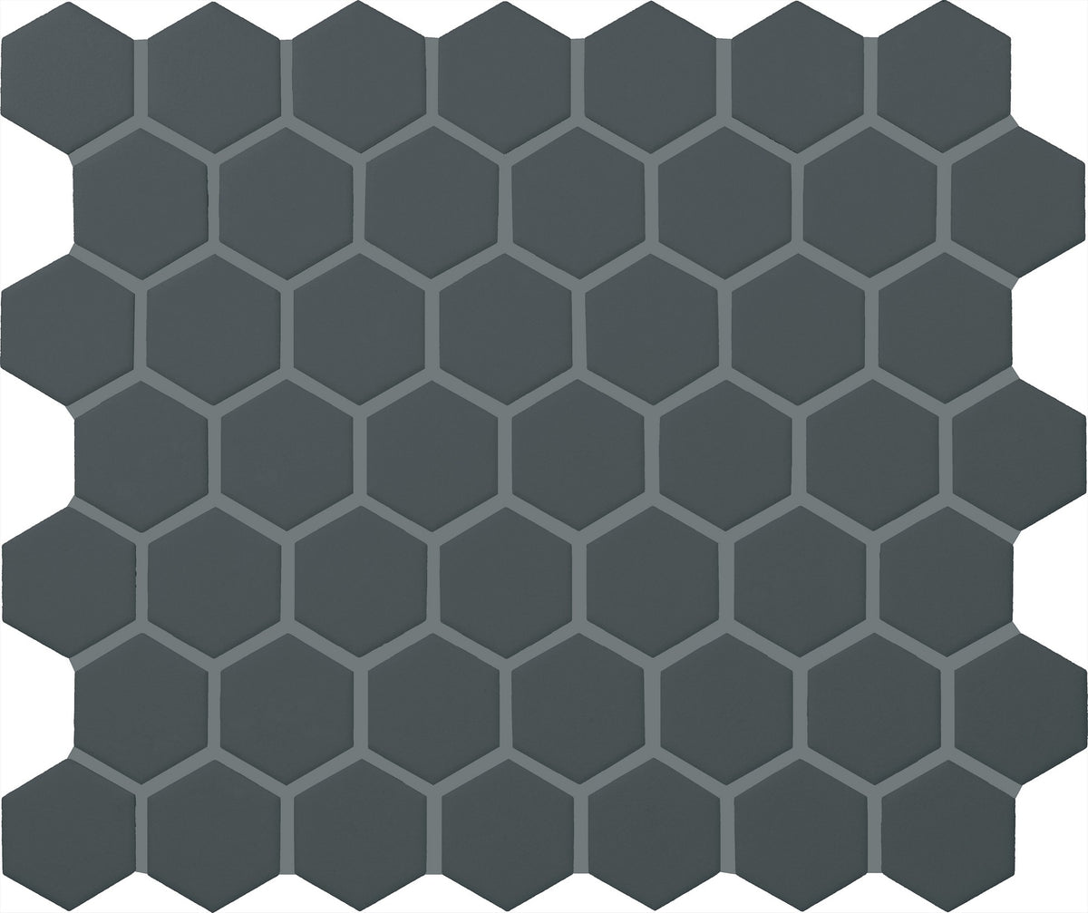 Daltile Color Wheel Mosaic Matte Chalkboard Hexagon 1.5 Matte Mosaic Tile