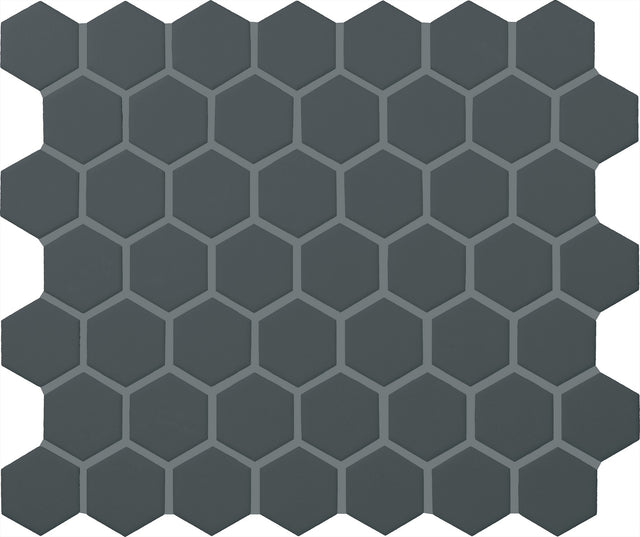 Daltile Color Wheel Mosaic Matte Chalkboard Hexagon 1.5 Matte Mosaic Tile