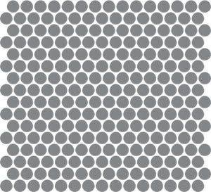Daltile Color Wheel Mosaic Matte Suede Gray Penny Rounds Matte Mosaic Tile
