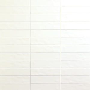 Daltile Stagecraft Matte Arctic White Rectangle 3x12 Undulated Matte Wall Tile