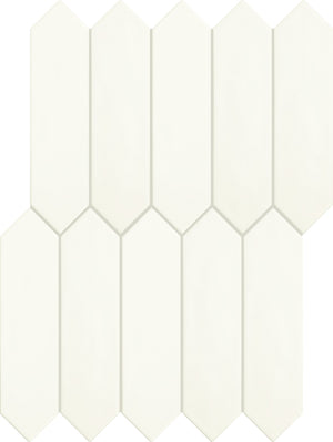 Daltile Stagecraft Matte Arctic White Picket 3x12 Undulated Matte Wall Tile