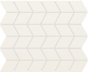 Daltile Color Wheel Retro Matte Arctic White Chevron 2x3 Matte Mosaic Tile