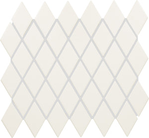 Daltile Color Wheel Retro Matte Arctic White Harlequin 2x3 Matte Mosaic Tile