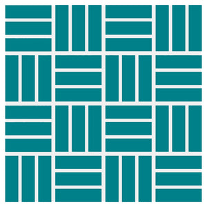 Daltile Color Wheel Mosaic Ocean Blue Lattice Weave 1x3 Glossy Mosaic Tile