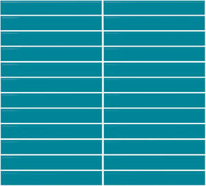 Daltile Color Wheel Mosaic Ocean Blue Straight Joint 2x2 Glossy Mosaic Tile