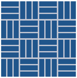 Daltile Color Wheel Mosaic Sea Breeze Lattice Weave 1x3 Glossy Mosaic Tile