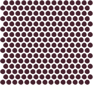 Daltile Color Wheel Mosaic Plum Crazy Penny Rounds Glossy Mosaic Tile